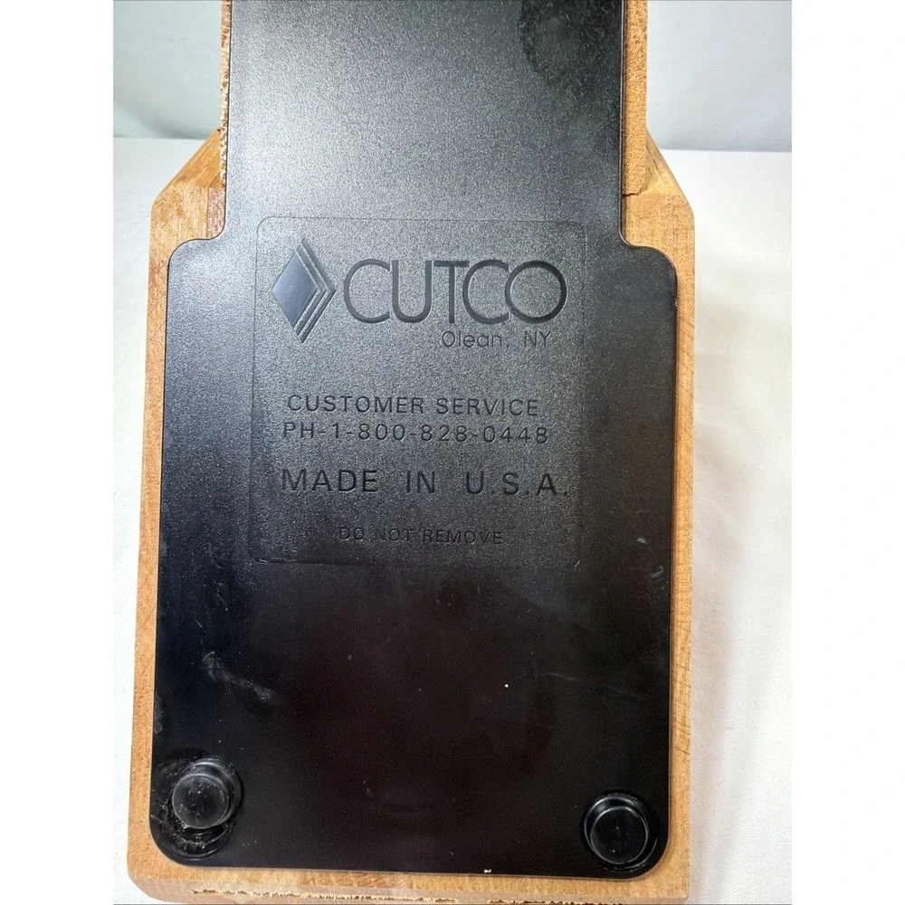 CUTCO 7 Slot Knife Block Dark Oak Wood Brown for 7 Piece Galley Set USA